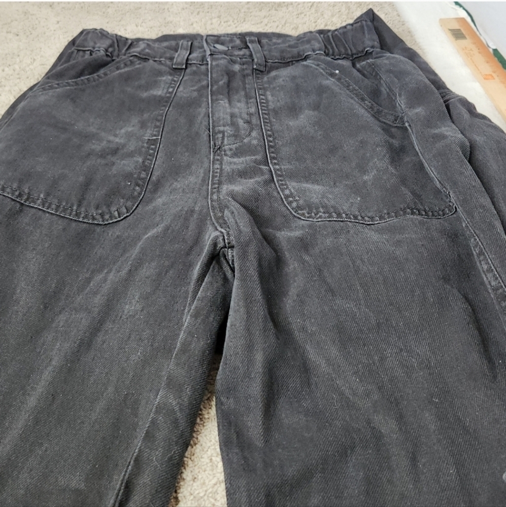 Woman's Long Sleeve Denim Jumpsuit - Universal Threads Black 4 - Picture 8 of 16